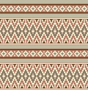 Etnik geometrik kusursuz desen. Amerikan Yerlileri tarzı. 