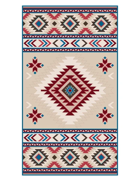 Ethnische Geometrische Decke Indianischer Stil Stammesstil Der Navajo — Stockvektor