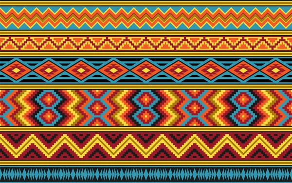 Etnik geometrik kusursuz desen. Doymuş renkler.