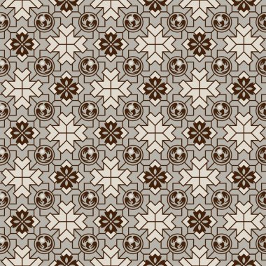 Fayanslarla kusursuz desen. Örnekler dahil. Klasik Japon tarzı.. 