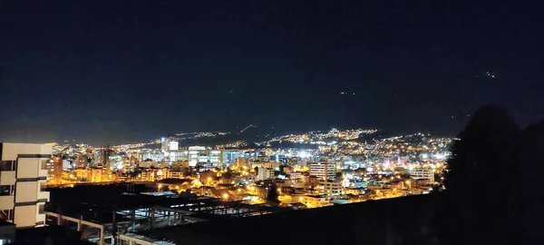 Panorâmica Ciudad Noche — Fotografia de Stock