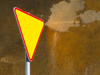 Yol işareti - verim işareti vermek