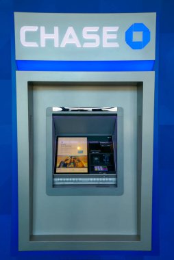 Chase Bank ATM makinesi izole edilmiş, otomatik veznedar, San Francisco, CA, 2020