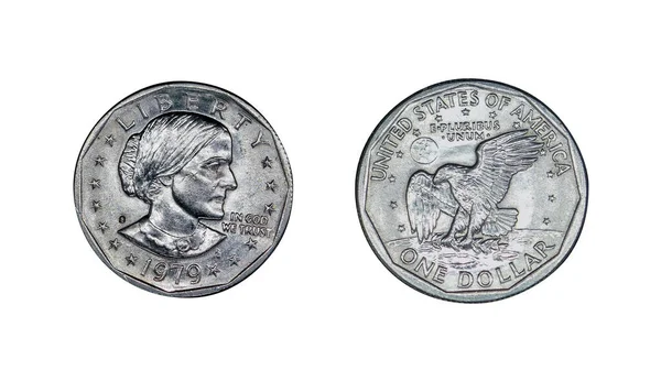 Der Susan Anthony Dollar Ist Eine Dollarmünze Die Von 1979 — Stockfoto