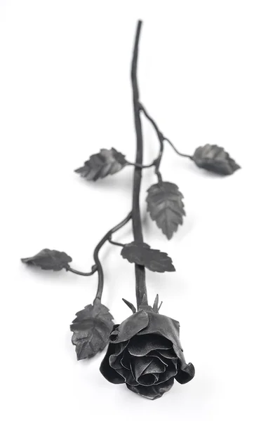 Black forged iron roses — Stock Photo, Image