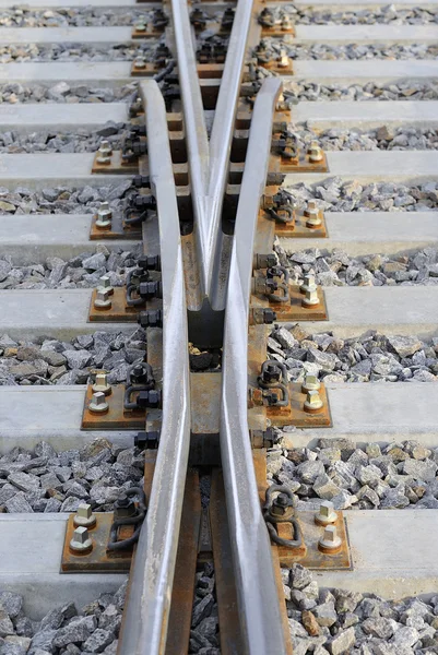 鉄道の横断道路 — ストック写真