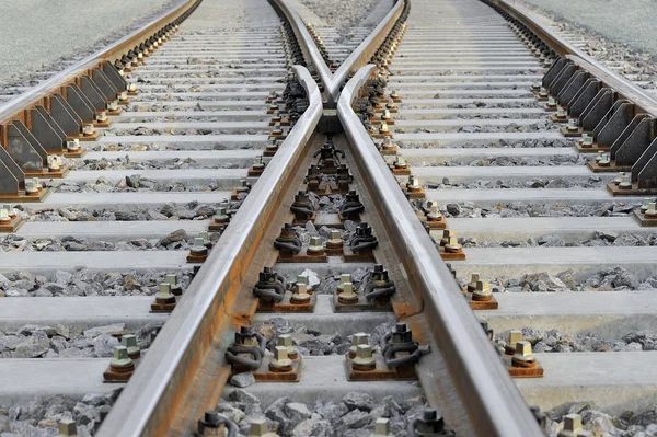Skrzyżowanie kolejowe — Zdjęcie stockowe