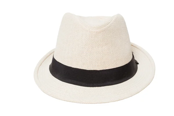 Vit panama hatt isolerad på vit — Stockfoto