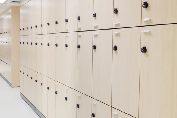 Modern wood locker — Stock Photo, Image