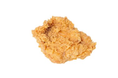 Kızarmış tavuk beyazda izole.