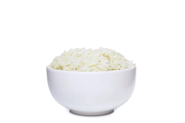 Bowl full of herb rice isolated on white — Stock Photo, Image