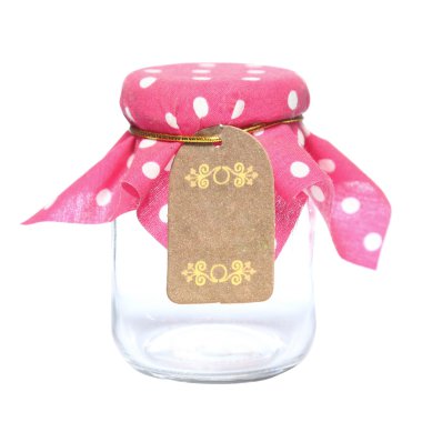 Beyaz arka plan üzerinde izole etiketi ile şişe