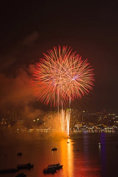 Festival Internacional de fuegos artificiales de Pattaya — Foto de Stock