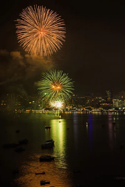 Festival Internacional de fuegos artificiales de Pattaya — Foto de Stock