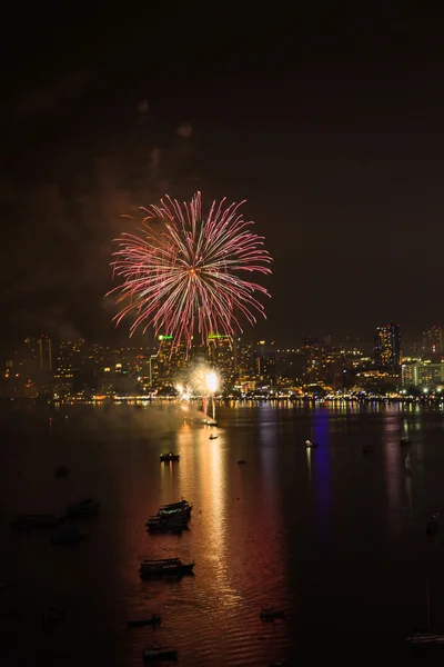 Festival Internacional de fuegos artificiales de Pattaya — Foto de Stock