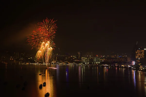 Festival Internacional de fuegos artificiales de Pattaya — Foto de Stock