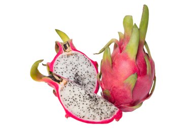 dragon meyve üzerinde beyaz izole