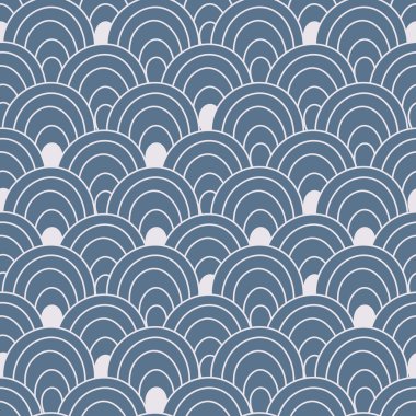 Seamless modeli. Elle çizilmiş. Dalga