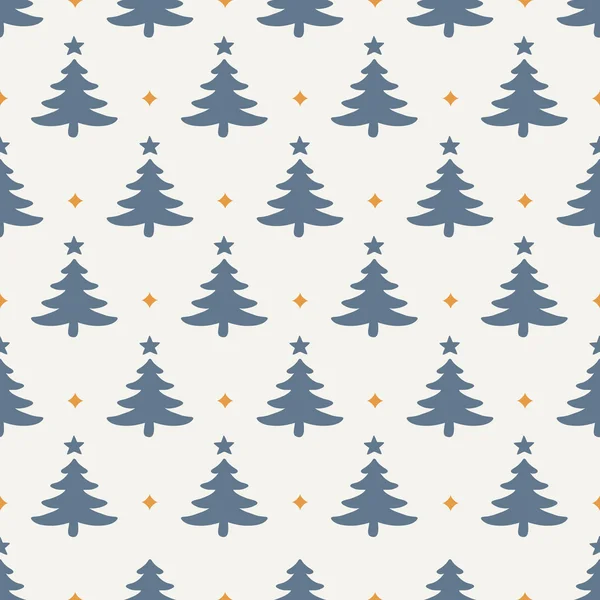 Naadloze patroon. Kerstboom — Stockvector