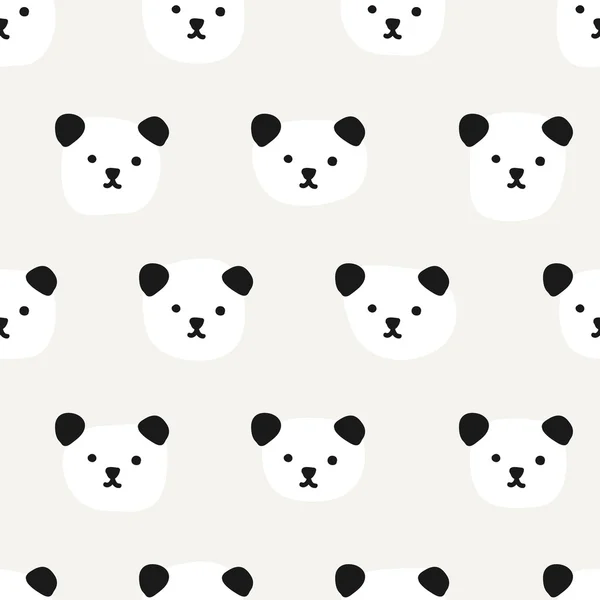 Padrão sem costura. Panda bonito — Vetor de Stock