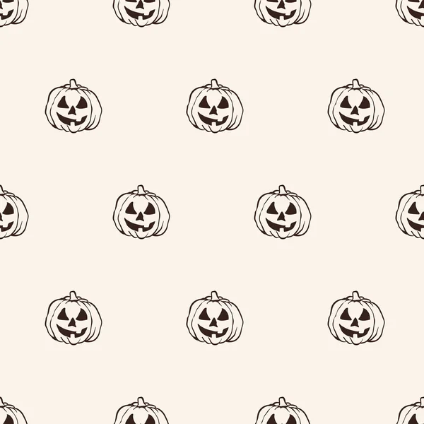 Naadloze halloween pompoen patroon — Stockvector