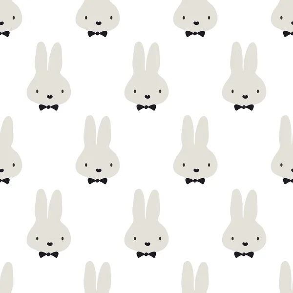 Seamless cute rabbit pattern — Stockový vektor