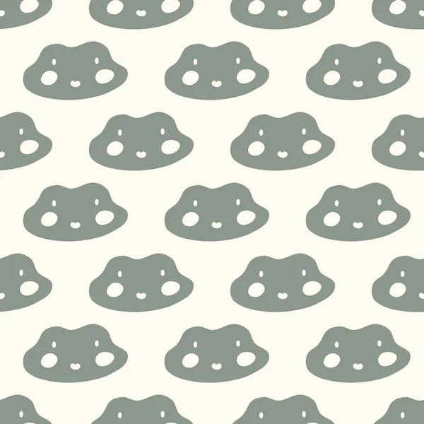 Seamless cute frog pattern — ストックベクタ