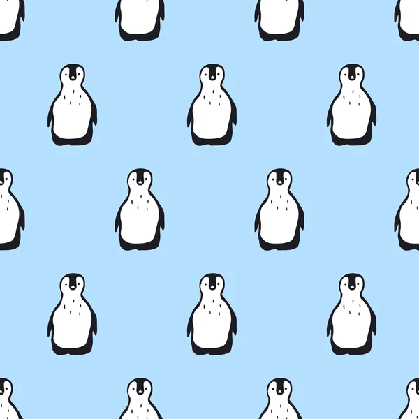 Nahtloses Pinguinmuster — Stockvektor