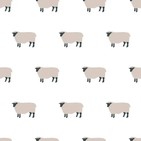Άνευ ραφής πρόβατα μοτίβο — Διανυσματικό Αρχείο