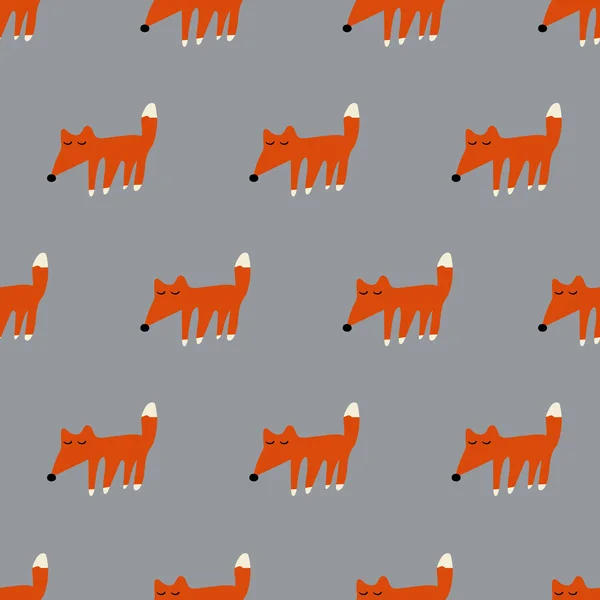 seamless cute fox pattern