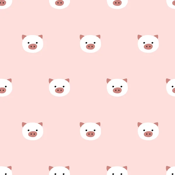 Seamless cute piggy pattern — Stockový vektor