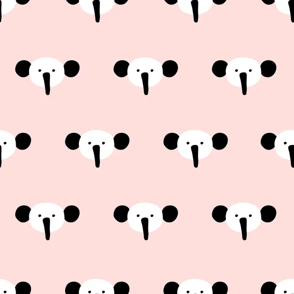 Seamless cute elephant pattern — Stockový vektor