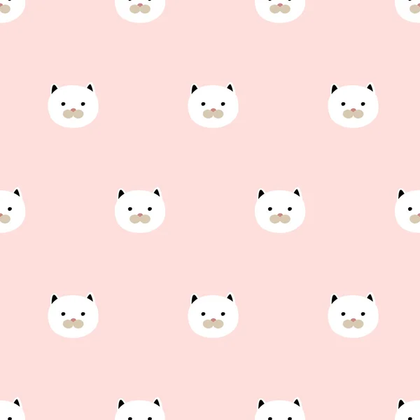seamless cute kitten pattern