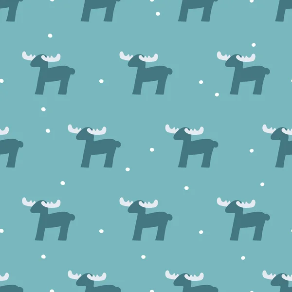 Seamless cute deer pattern — 스톡 벡터