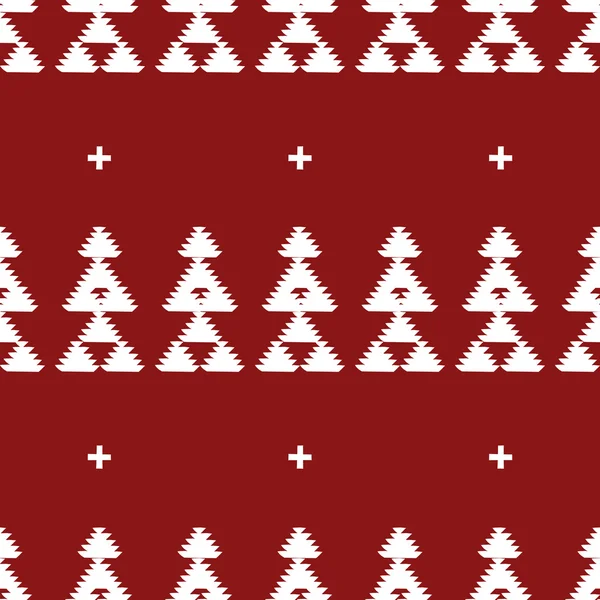 Patrón de árbol de navidad sin costuras — Archivo Imágenes Vectoriales
