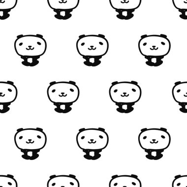 Dikişsiz panda desen
