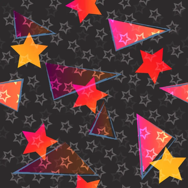 Helles abstraktes Hintergrundmuster mit Sternenelementen — Stockvektor