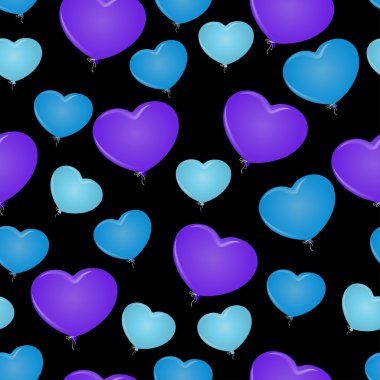 arka plan deseni sorunsuz balon kalp şeklinde