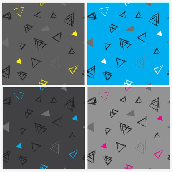 単純な三角形の抽象的なシームレス パターン — ストックベクタ