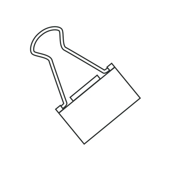 Contour objecten briefpapier, briefpapier clip — Stockvector