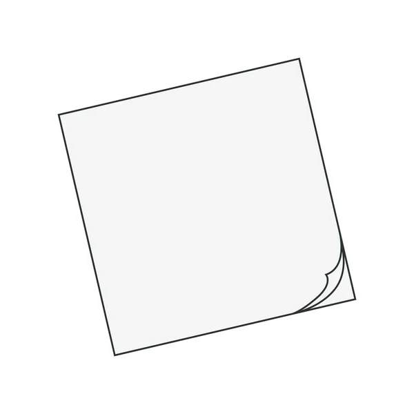 Objets de contour fournitures de bureau, papier pour notes — Image vectorielle