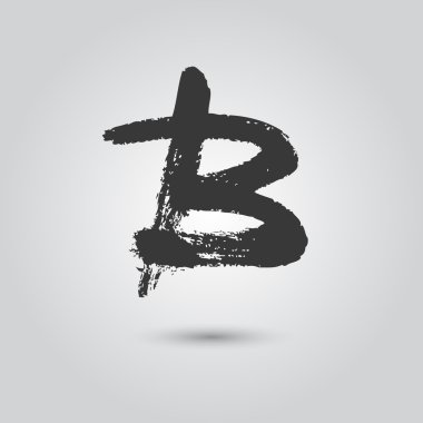 El fırça hat alfabe yazılı. Harfler B