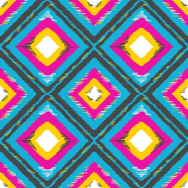 Geometrik etnik süsleme ikat desen sorunsuz