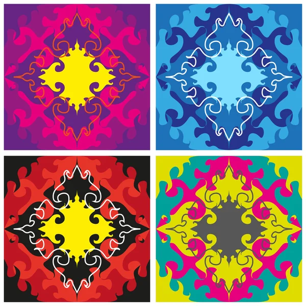 Patrón sin costura abstracto con elementos de adorno fondo brillante. Diseño para fondos de pantalla e impresión textil — Vector de stock