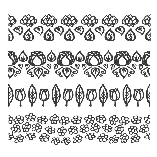 Ilustração para decorações. Moldura floral natureza doodle flor — Vetor de Stock