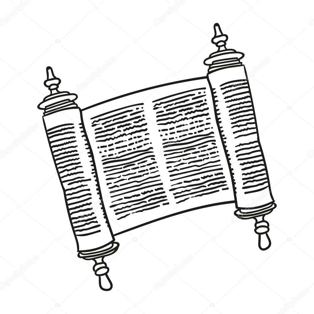 Rolo Vintage de manuscrito em branco antigo sobre branco. Um pergaminho  antigo da Lei. estilo doodle contorno . Ilustração de stock de ©jkazanceva  #122374078, image size:1024x1024