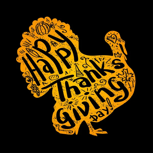 Cartas tarjetas de felicitación tarjeta gruñona pavo para el Día de Acción de Gracias con texto — Foto de Stock