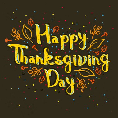 Tebrik kartları metin mutlu şükran günü ile yazı