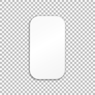 Boş beyaz kağıt tabak. Vektör çizim şeffaf arka plan üzerinde.