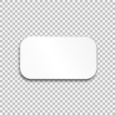 Boş beyaz kağıt tabak. Vektör çizim şeffaf arka plan üzerinde.